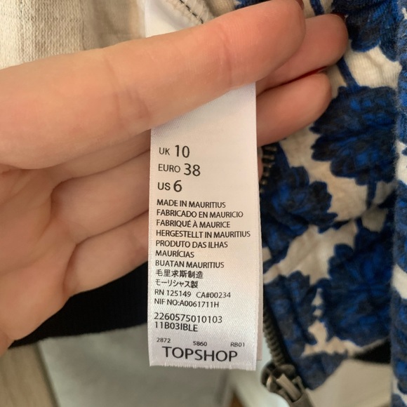 Topshop womens Floral Bomber Jacket - Picture 5 of 9